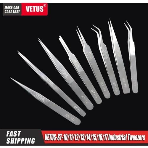 N27 VETUS-ST series stainless steel tweezers sealed edge tweezers transplant eyelashes stainless steel anti-static multifunction