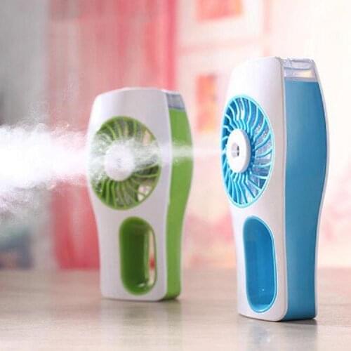 Handheld Misting Fan, Mini USB Rechargeable Battery Operated Misting Fan, Portable Personal Fan with Spray Bottle, Small