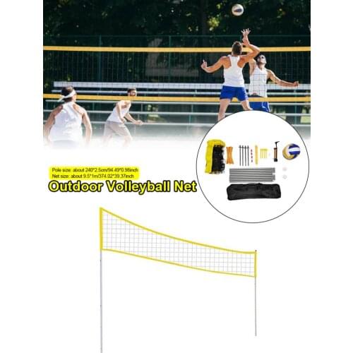 Volleyball Net Set For Outdoor Quick Folding Easy Setup Volleyball Net Combination Set Lawn Volleyball Net For Backyard