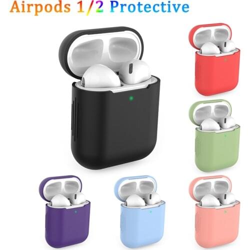 Silicone Cover For Airpods 2/1 Earphone Coque Soft Protector Airpods Protective Case Air Pods Covers Earpods Apple Airpod Case