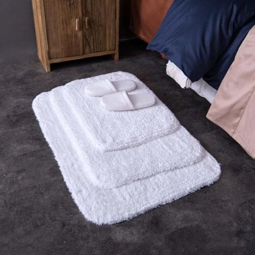 Thick Long Plush Cotton Bath Mat Toilet Floor Mats Water Absorb Bathroom Carpet Rugs Hotel Shower Room Feet Towels Pad tapis