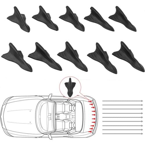 Universal Shark Fin Diffuser Vortex Generator Car Wing Roof Spoiler Bumper Shark Fin Fiber Tail Generator