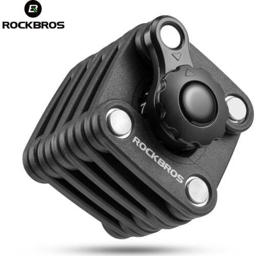 ROCKBROS Bike Anti Theft Mini Foldable Chain Password Lock Folding-locks Hamburg-Lock Bicycle Cycling Locks 4 Colors