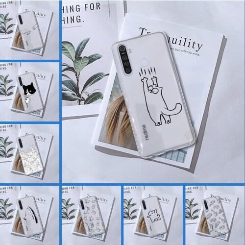 Back Cover For Oppo Realme 5 6 X50 X2 Pro Silicone Funny Cat Cute Dog Elephant Phone Case For Realme C3 X3 Xt C11 6i X Soft