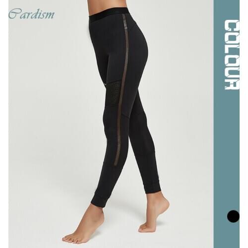 Cardism Womens High Waist Yoga pants Sport Sexy Leggings Joggers Fitness 2020 Mesh Push Up booty Pants Women Gym Clothing