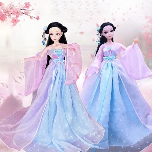 1/6 Scale 30cm Ancient Costume Fairy Doll Joints Body Vinyl Figures Princess Dress Dolls Model Kids Toys Gift For Girls