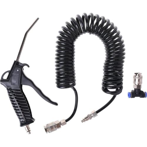 1 pcs Black Air Duster Blow Gun Pneumatic Wind Blowing Kit EU Connector PU Hose