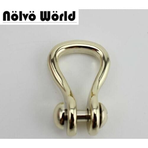 20pcs Wholesale screws inner width 6.5mm light gold connector metals for bags,alloy hardware screws open metal d rings