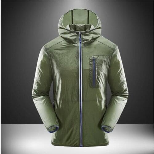2021 Summer Mens Fashion Outwear Windbreaker Thin Jackets Hooded Casual Sporting Coat