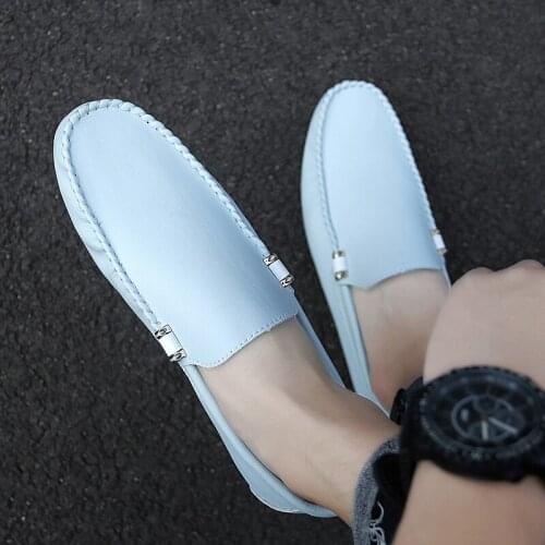 2021 Men Shoes luxury Leather Slip On Loafers Casual Driving Men Loafers Moccasins Italian Shoes Mens Moccasins Classic Loafer