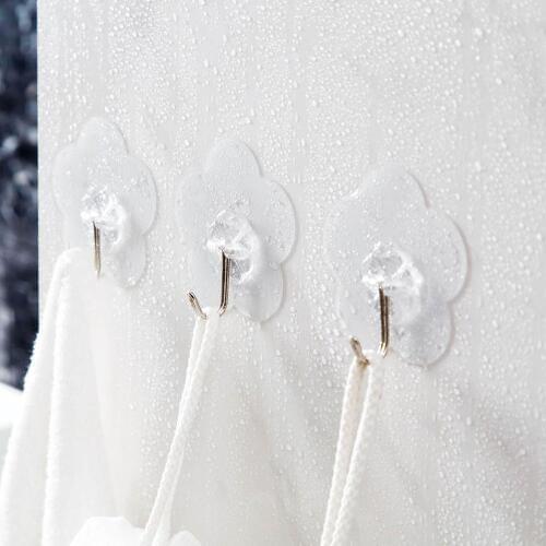 OTHERHOUSE 3Pcs Wall Hooks Coat Hanger Key Holder Suction Cup For Kitchen Bathroom Waterproof Adhesive Rack Shelf Minimalist