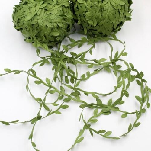 40m/80m Simulation Green Leaves Weaving Rope DIY Wedding Birthday Party Decoration Gift Bouquet Packaging Ropes