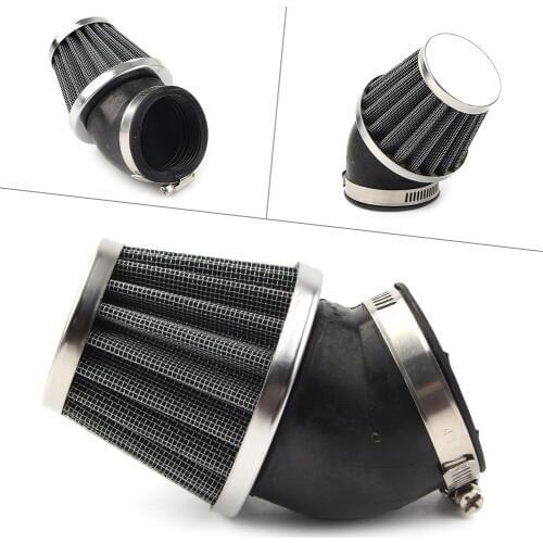 48mm Bent Angled Motorcycle Air Filter Cleaner Pit Dirt Bike for Honda Kawasaki Suzuki Universal