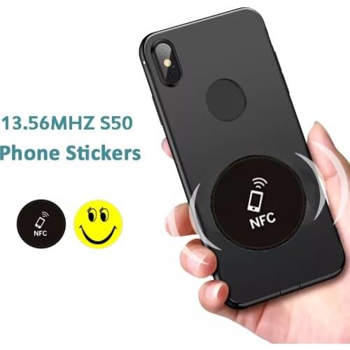 5/10pcs NFC 13.56Mhz S50 Stickers Writable IC UID Anti Metal Interference Cartoon Tags Label Rewritable Mobile Phone Sticker