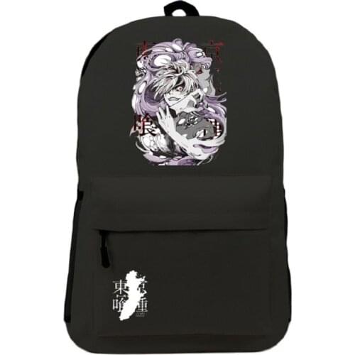 Anime Cartoon Tokyo Ghoul Touka Kirishima Kaneki Ken Rucksack School Student Backpacks