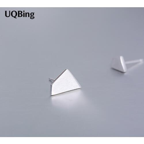 Geometric Irregularity Asymmetric 925 Sterling Silver Stud Earrings Fashion Silver Stud Earrings Jewelry Pendientes Brincos