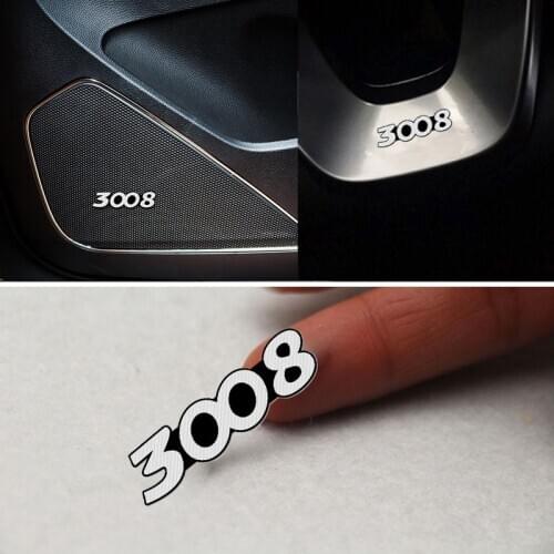 Car Styling Audio Stereo Speaker Sticker Label Decals for Peugeot 3008 Car Accessories