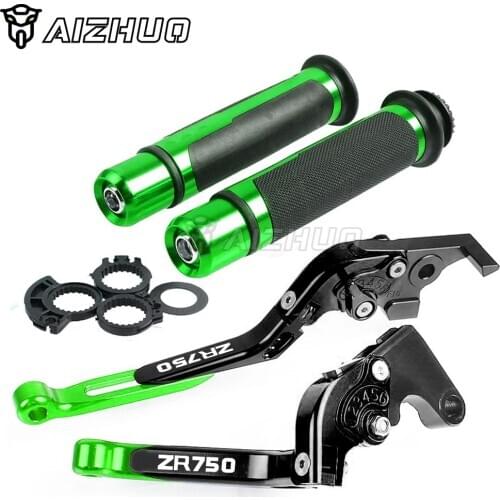 CNC Aluminum Motorcycle Accessories Brakes Clutch Lever & Handle Grips for kawasaki ZR750 ZR 750 ZEPHYR 1991-1993 1992