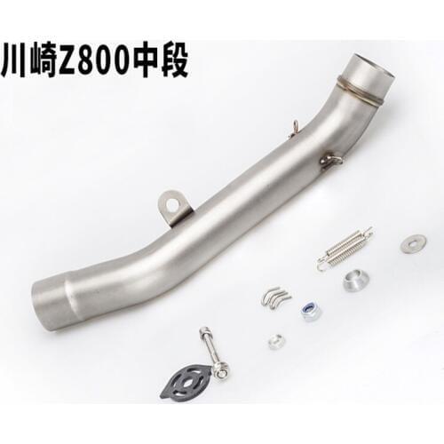 Motorcycle Exhaust Muffler 51MM Adapter Middle Tube Connect Link Pipe Escape Steel for Z800 Z 800Kawasaki Exhaust