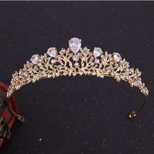 Bride Zircon Crown Flower Type Korean Rhinestone Headwear Headband Wedding Accessories HQ0230