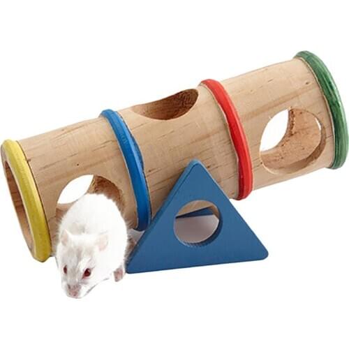 Legendog 1pc Hamster Seesaw Tube Wooden Hamster Seesaw Toy Seesaw Tunnel Toy For Hamster Pet Supplies