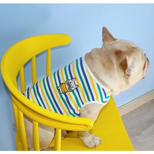 Summer Dog Cooling Vest for Small Medium Dogs Bulldog Embroidered Dog Shirts Fashion Pug Tshirts New Design Dogs Pets Clothing