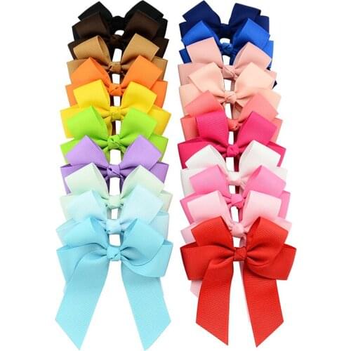 20 Pcs/lot Cute Satin Ribbon Bowknot Hair Clips For Children Girls Hairpins Boutique Barrettes Headwear Kids Hair Accessories