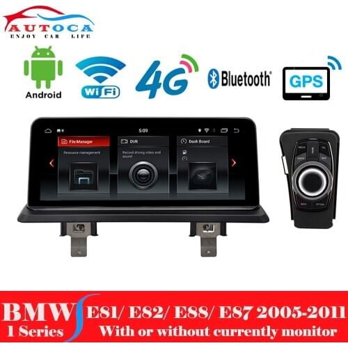 10.25"Multi-touch Screen Android 10 Car GPS Player Radio Navi For BMW 1series 120i E81 E82 E87 E88 2005-2011 CCC CIC NBT System