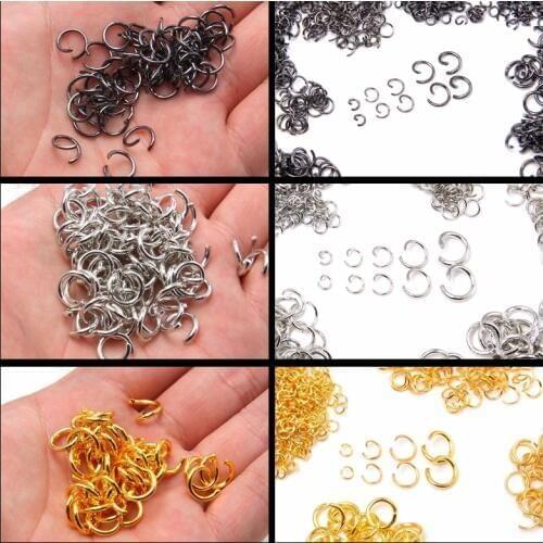 200pcs/lot Wholesale 4 5 6 8 10 mm Open Circle Jump Rings Necklace Bracelet Earring Pendant Connectors DIY Making Jewelry Crafts