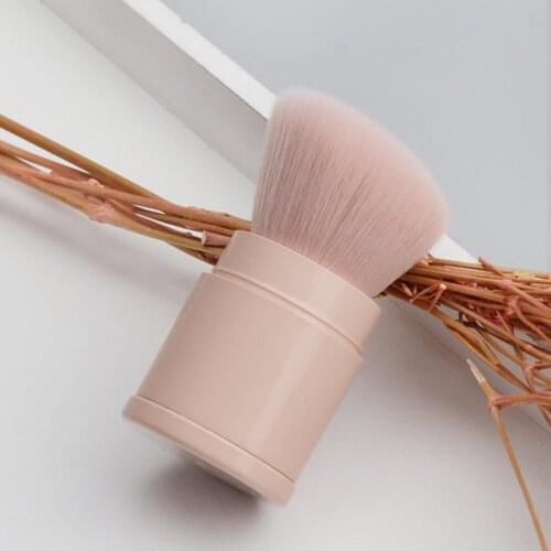 Portable Mini Makeup Brush Soft Fiber Wool Retractable Blush Powder Foundation Brush Beauty Makeup Tool for Girl