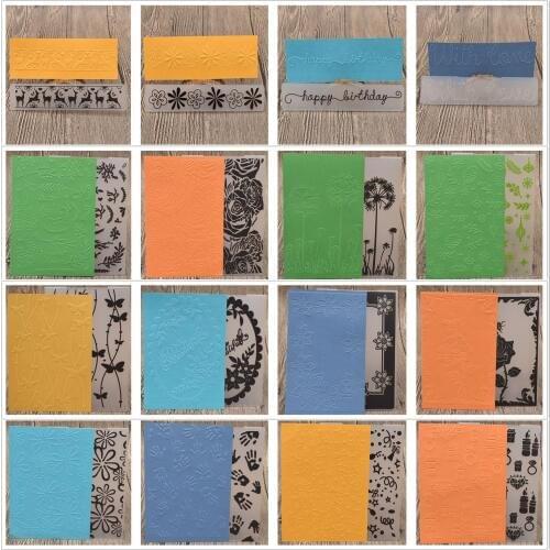 Lace Flowers Plastic Embossing Folder Stencil Template For Scrapbooking Album Paper Birthday Card Decoration Diy Embossing Craft