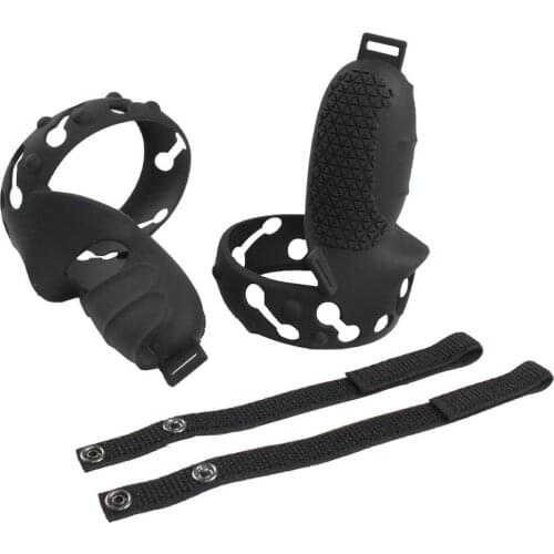 3in1 Touch Controller Silicone Grip Ring Cover+Adjustable Hand Strap +Thumb Caps for Oculus Quest 2 VR Protective Accessories