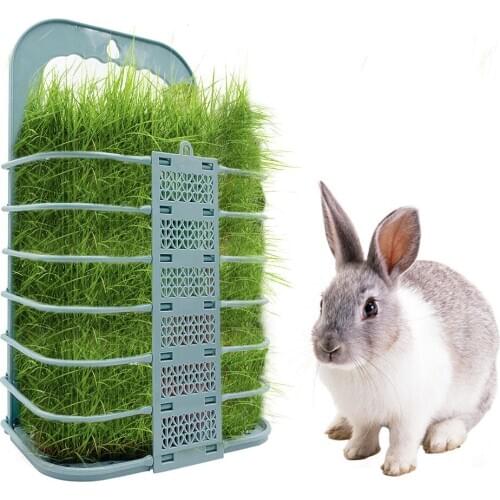 Rabbit Hay Feeder Chicken Vegetable Basket Foldable Hanging Pet Feeder Food Container Frame Grass Basket For Poultry Rabbits