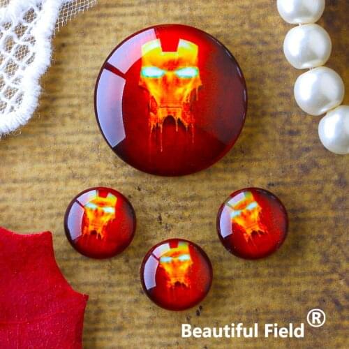 12mm 25mm 14mm 16mm 18mm 20mm Photo Glass Cabochons Round Cameo Set Handmade Settings Stone Hero FGCC324