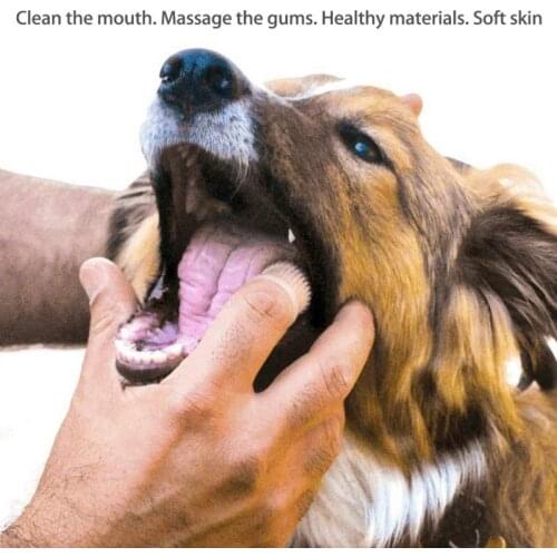 Super Soft Silicone Finger Pet ToothBrush Dog Brush Bad Breath Care Pet Dog Cat Cleaning Supplies Dog Clean Accessories