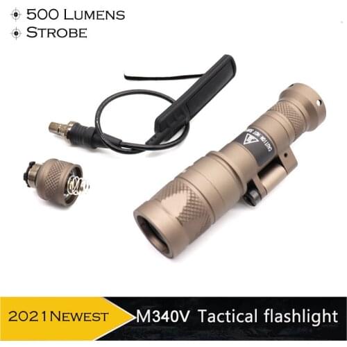 Tactical Light M340V Scout Light Constant / Strobe Multi-function Flashlight 500 Lumens for Airsoft Hunting