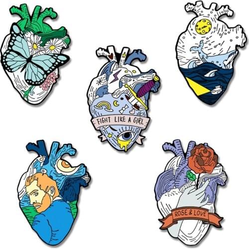 DIY Van Gogh Cartoon Heart Patch Heat Transfer Vinyl Stickers Iron on Patches Flowers in My Heart Thermal Transfer For Clothes