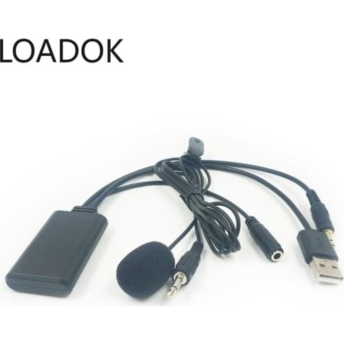 Universal Car AUX USB Bluetooth 5.0 Receptor Bluetooth Music Adapter Wireless Bluetooth Microphone Handsfree for Honda