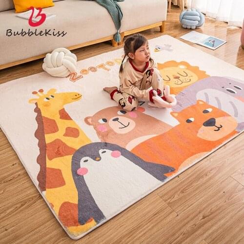Bubble Kiss Thickened Sponge Area Rug for Living Room Cartoon Cute Soft Cashmere Bedroom Carpet Home Sofa Bedside Decor Door Mat