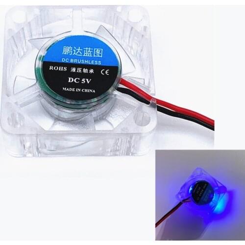 2pcs NEW 3d printer fan 30MM 30*30*10MM 3cm Fan With Blue Led Graphics card fan Cooling fan 5V 12V 24V with 2pin USB