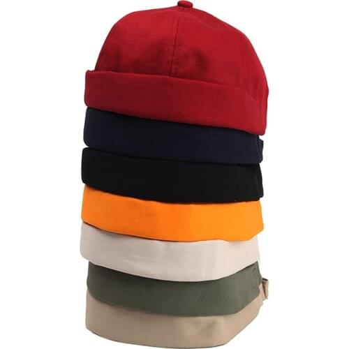 Women Mens Beanie Cap Solid Cotton Loop Melon Caps Male Female Streetwear Hip Hop Beanies Hat Black Yellow Red New