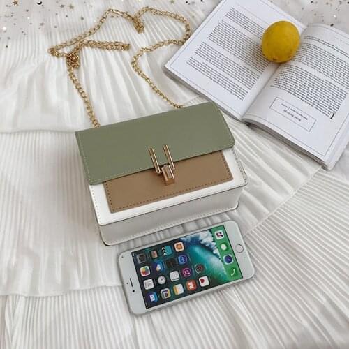 Women bag 2020 hit color mini PU leather messenger bag ladies fashion one shoulder messenger bag travel ladies flip handbag