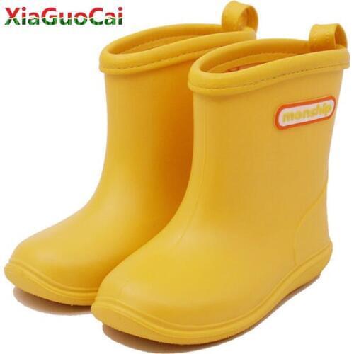 2019 New fashion Kids Rain Boots Girls Boys children shoes Rainboots Loverly Waterproof Overshoes Water Shoes Rubber Shoes A1 27