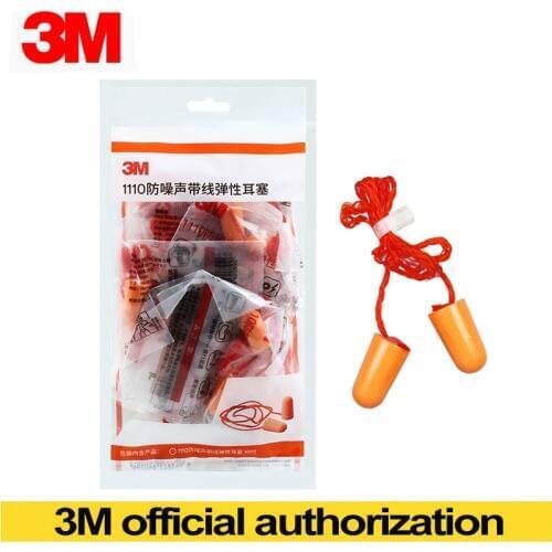 3M 1110 ear plugs Bullet type With lines noise earplugs Genuine security Anti noise be quiet Learn go to bed soundproof earplugs