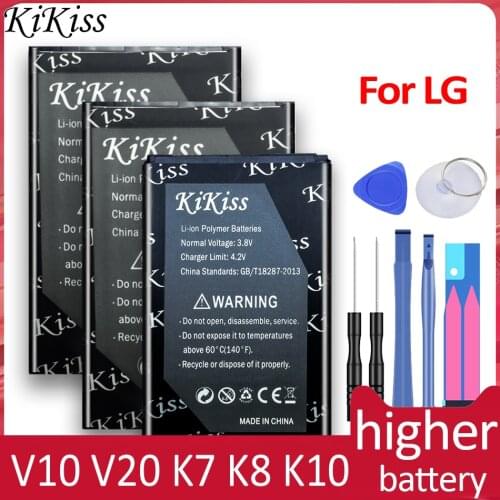 KiKiss Battery BL-46ZH For LG V10 V20 K7 K8 K10 Leon Tribute 2 Battery D213 H340 H968 Battery BL-44E1F BL-45A1H BL-45B1F BL-46ZH
