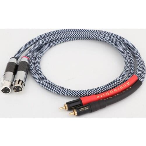 QED Signature HIFI Audiophile Audio Cable 2 RCA Male to 2 XLR HIFI Plug 3 Pin Female Interconnect Cable
