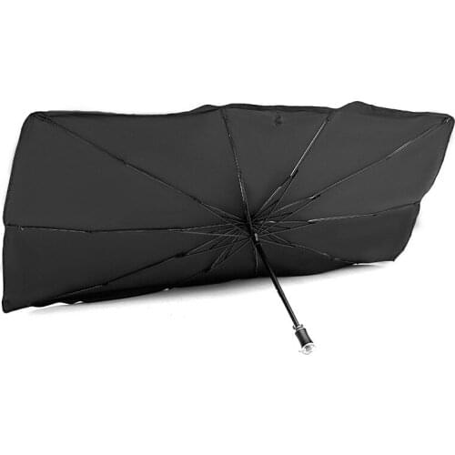 Car heat-insulating curtain, sunshade, sun visor, retractable, sun-proof and heat-insulating front windshield umbrella