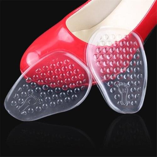 Women Non-Slip Pain Relief Shoes Insoles Massager High Heels Silicone Gel Forefoot Gel Pads Flat Feet Orthotic Arch Support Pads