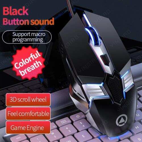 Ergonomic Wired Gaming Mouse 6 Button 3200DPI USB Computer Mouse Gamer Mice G12 Mause With Breathing Light For PC Laptop
