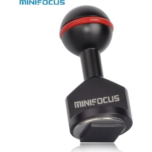 MINIFOCUS Hot Shoe Arm 360 Degree Turnable Ball Head Mount for Hot Shoe for Underwater Photography & Housing Arm System